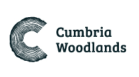 a logo with a letter c Cumbria Woodlands